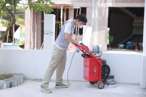 Thi công sàn sỏi