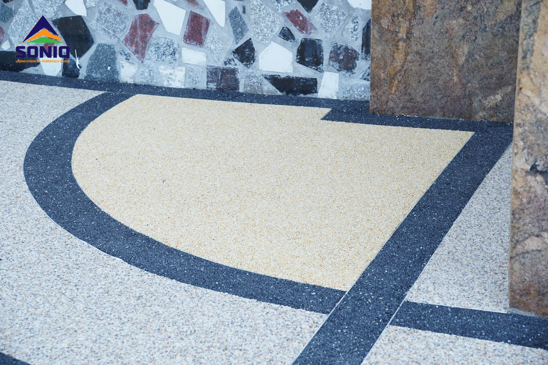 thi công sàn sỏi