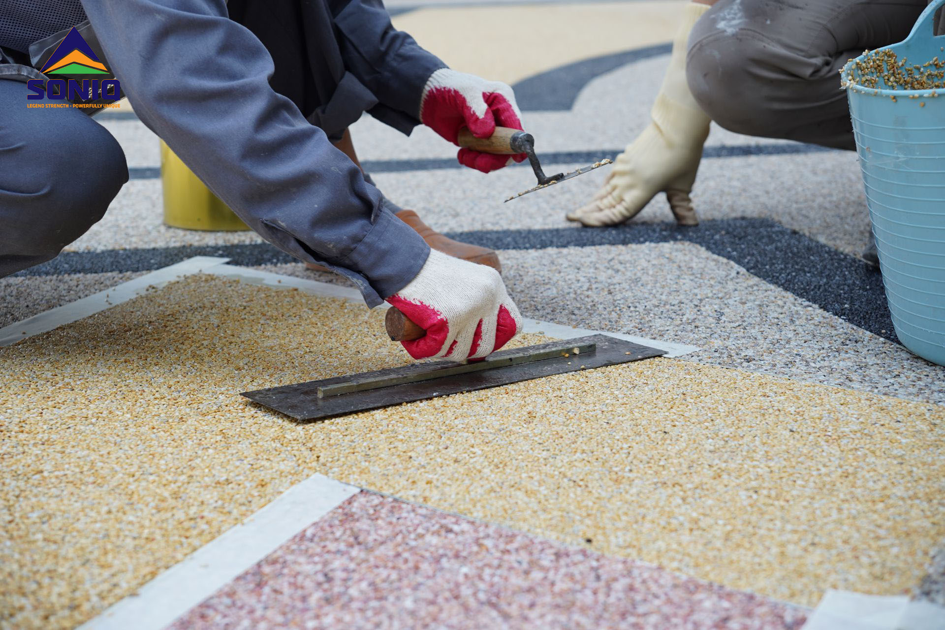 sàn đá sỏi tự nhiên sang trọng