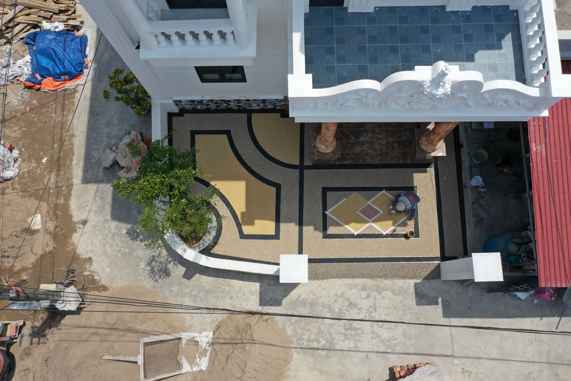 Giải pháp thi công sàn sỏi chuyên dụng cho resort